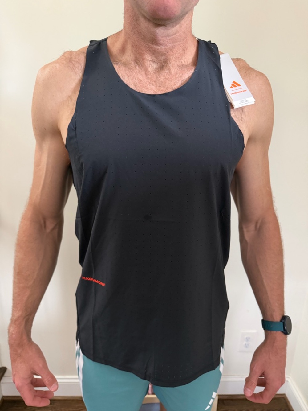 adidas Black Men’s Lightweight Athletic Tank